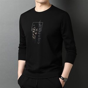 J633钱塘2020-1秋冬男士新款高端卫衣打底衫长袖贴身舒适P55图片