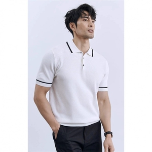 夏季休闲POLO衫男士英伦轻熟半袖针织透气翻领T恤A3662-P45