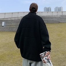 美式街头设计感圆领毛衣男慵懒风休闲针织衫M5020P48，男装针织衫/毛衣，星座1116-2