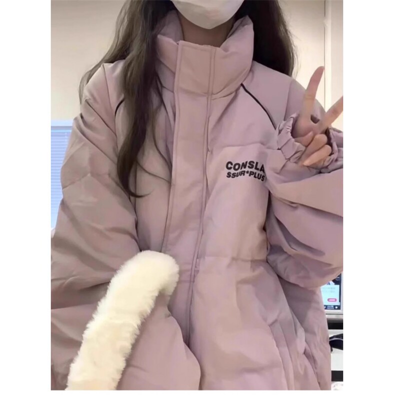 韩系羽绒棉服女冬季2025新款宽松学生棉袄面包服加厚保暖棉衣外套,男装棉衣,星座506A
