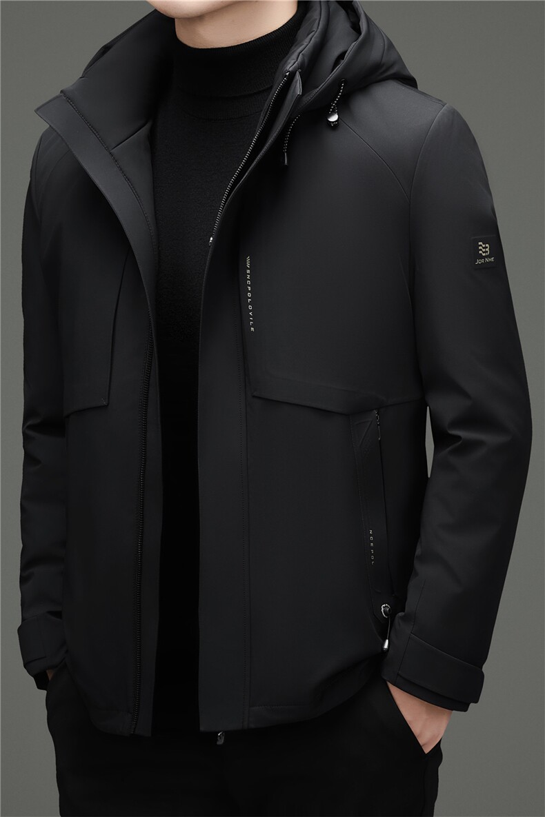 2025冬季新款男士脱帽内胆羽绒服50绒子白鸭绒加厚休闲羽绒外套,男装羽绒服,钱塘723