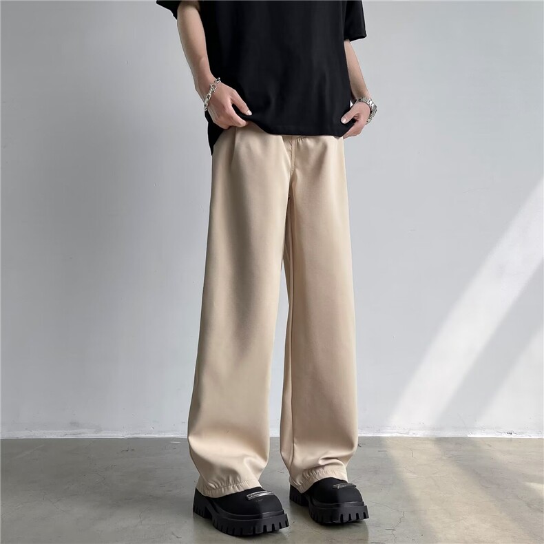 春夏高质量薄款宽松直筒垂感西裤运动速干春秋休闲长裤Z05p45，男装西裤，星座1013