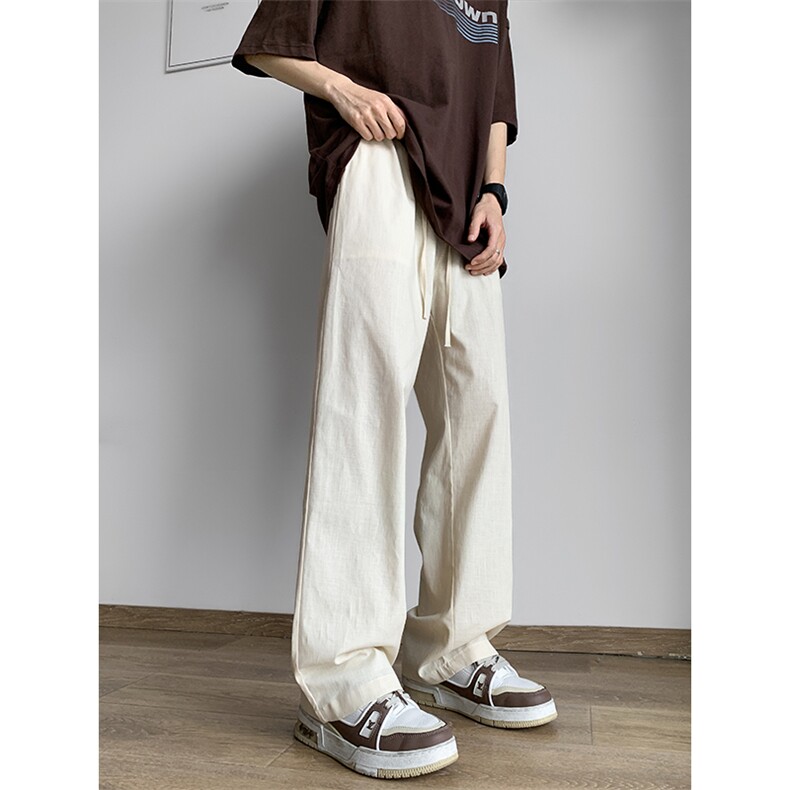 8XL-M特大码肌理感冰丝薄款休闲裤长裤男宽松百搭情侣裤K919P58,男装休闲裤,电商D206-1