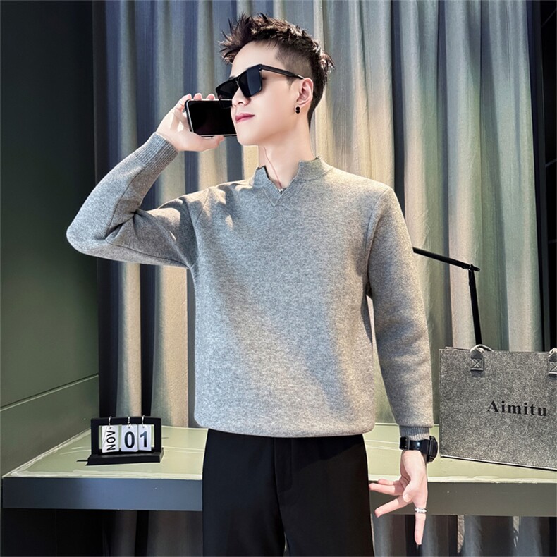 M1635-P68-控98-休闲针织毛衣男款假两件针织衫内搭男士秋冬新,男装针织衫/毛衣,星座102A（原电商D309-1）