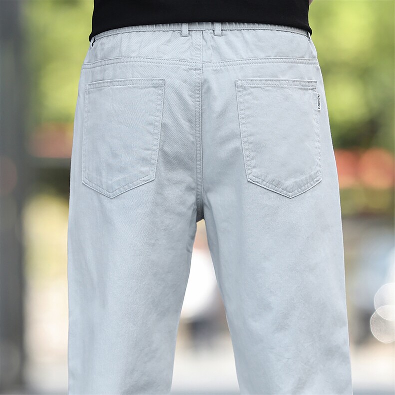 秋季纯棉休闲裤男士直筒宽松西裤2025款商务西装长裤子潮D136-P45,男装西裤,星座509