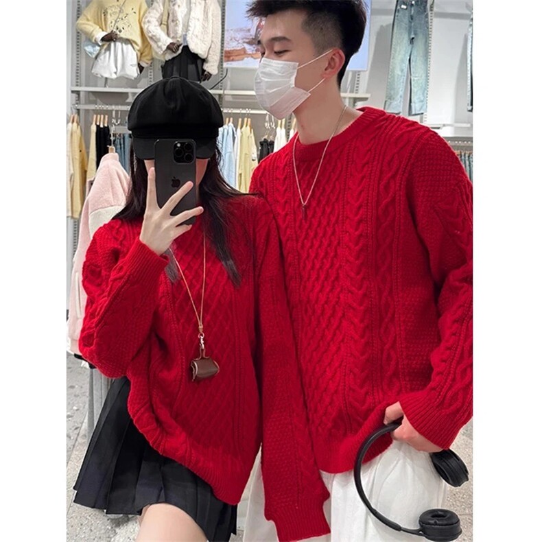 网图78267-特P50毛衣男士加厚打底衫秋冬季潮流保暖麻花针织衫男图片