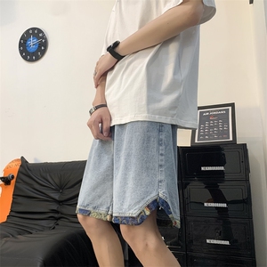 牛仔短裤男生夏季薄款五分宽松休闲外穿薄款潮流复古裤N0515-P40图片