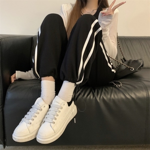束脚裤女显瘦阔腿休闲裤夏季薄款宽松裤子美式高街直筒裤K102-P40图片