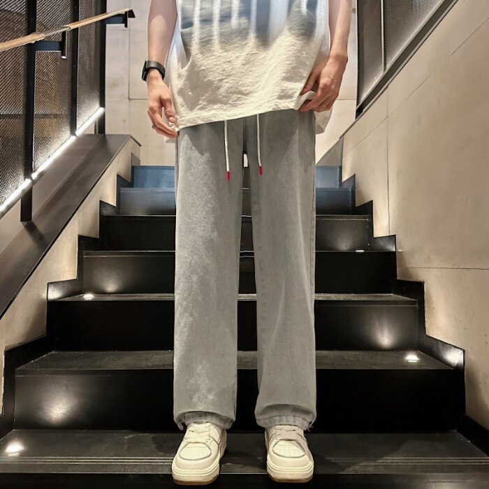 男潮流复古慵懒风直筒宽松男长裤KK291-P50,男装休闲裤,星座911-3