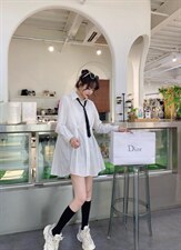 设计师款衬衣连衣裙，女装连衣裙，秀薇拉