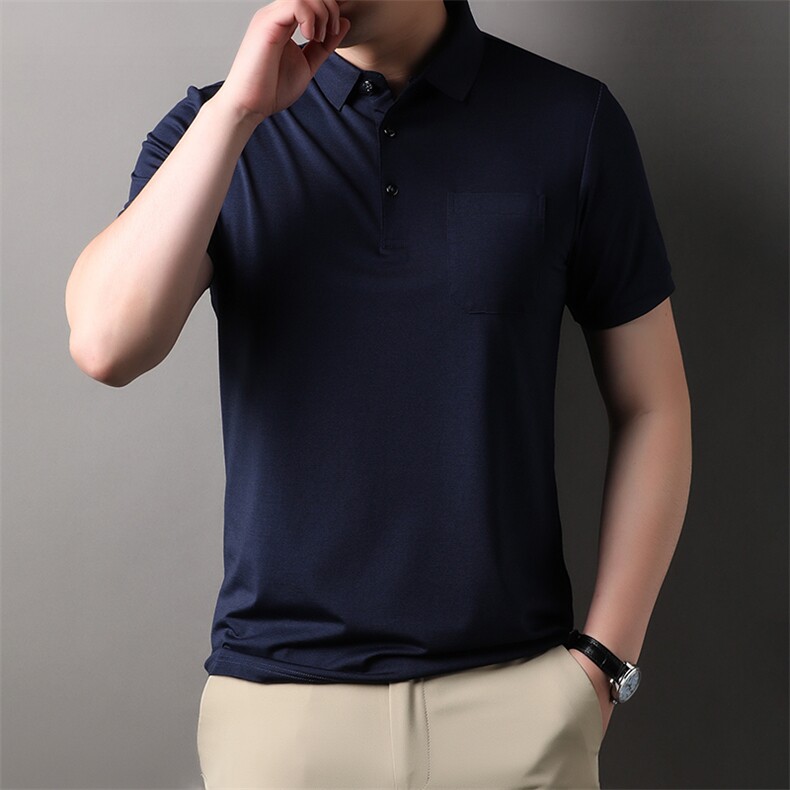 2024纯色休闲款Polo衫男短袖夏季青年百搭T恤男上衣CMJZ3355-P45,男装T恤,星座1105-3