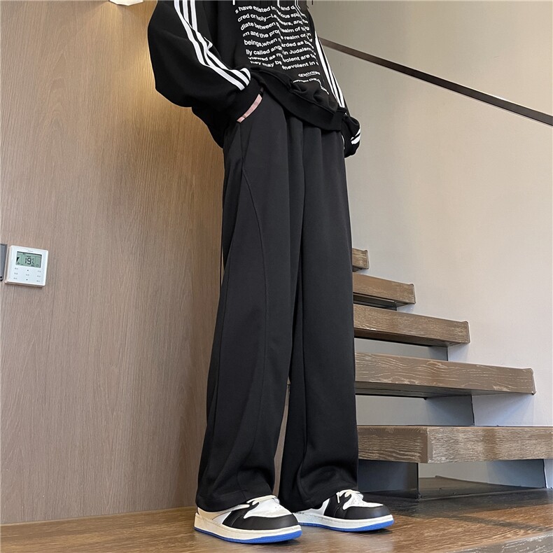 斜纹美棉vibe美式垂坠感拖地百搭休闲卫裤男-A061-LX70038-特P36,男装休闲裤,电商A061