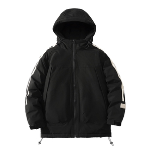 冬上新加棉加厚棉服潮中性风连帽棉衣外套男女 8321-P110控价158图片