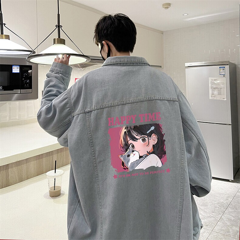 牛仔夹克男大码牛仔外套男茄克NJ77353-P60,男装夹克,电商A040