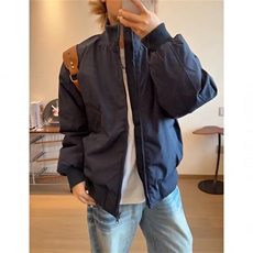 美式加厚飞行员夹克棉衣男款冬季高级感棉服短款立领棒球服，男装夹克，星座506A