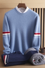 羊绒2024新款男装毛衣羊绒衫圆领针织衫毛线衣，男装羊绒套衫，绒誉暖羊绒