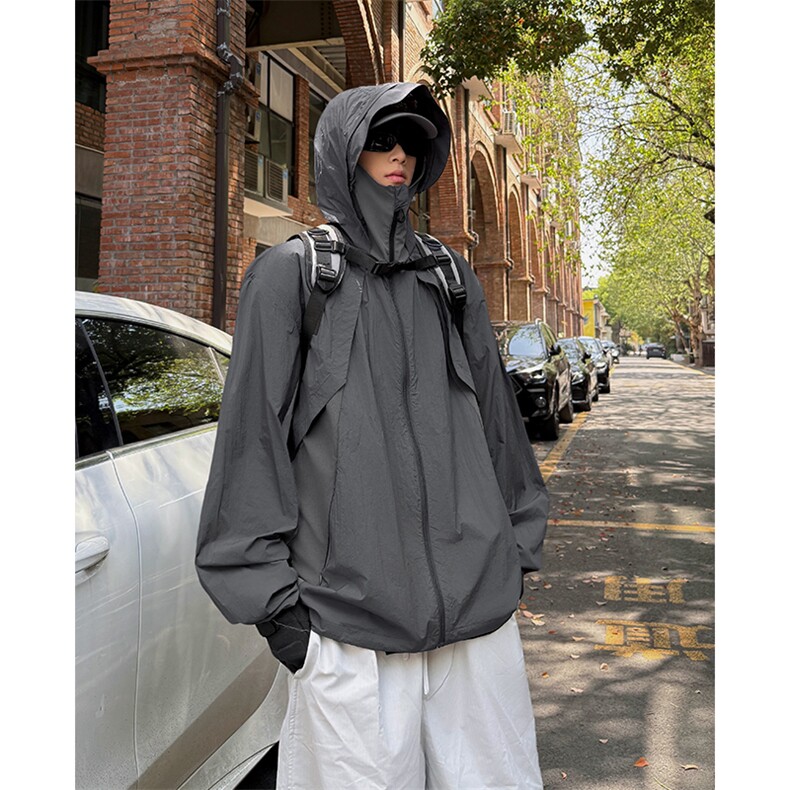 【UPF50+防晒衣】5X1019-TP80138高街痞帅山系速干防晒外套，男装防晒衣，电商A102