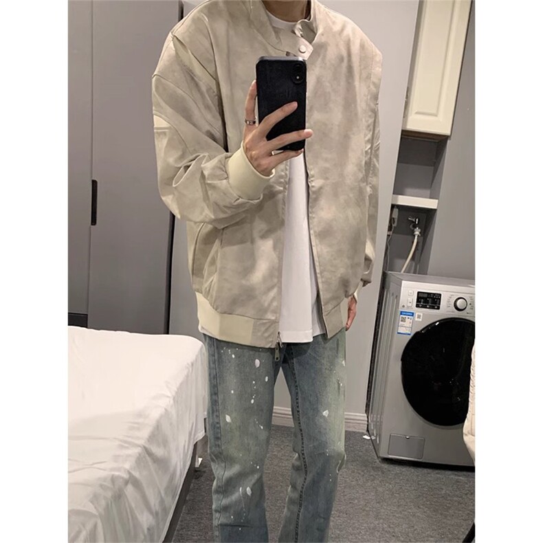 高品质设计感pu皮结构夹克外套男CP96-特p75,男装夹克,电商B371