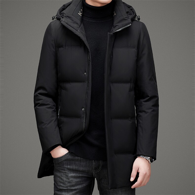 冬季男士连帽羽绒服中青年男装宽松90%白鸭绒保暖外套ZL6708-P275图片