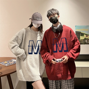 加厚加绒毛衣男大码毛线衣男针织衫男线衫M19260-P45 加绒款-P65图片