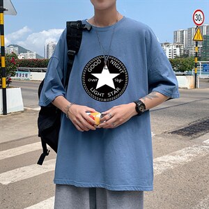 DX17008-P20纯棉短袖t恤男大码半袖打底衫宽松体恤衫港风,男装T恤,电商A040