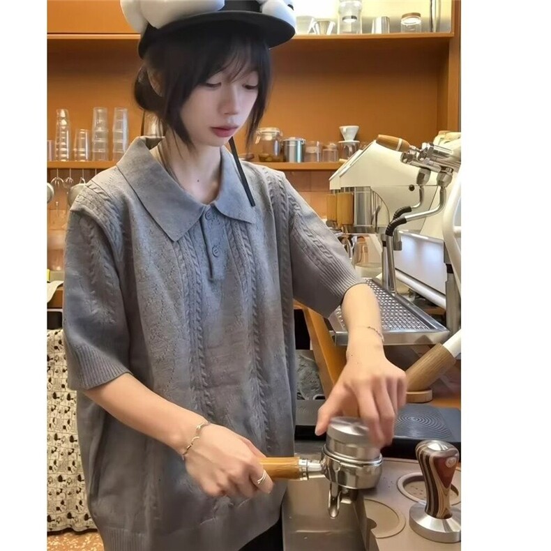 【有货】DPL511-批55美式复古麦穗提花针织Polo衫男慵懒百搭新款，男装Polo衫，星座603-2