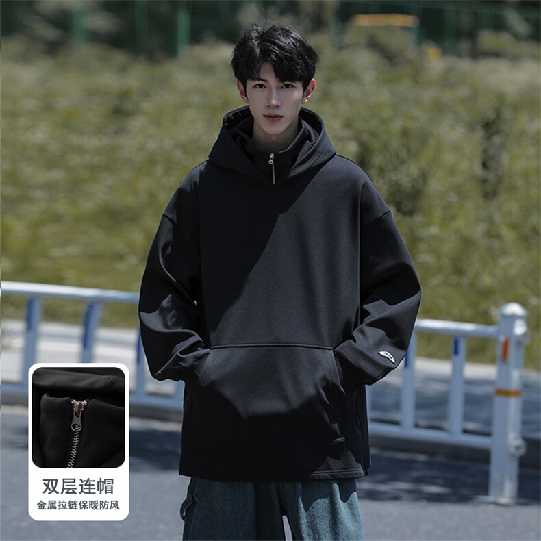 M-6XL420克户外山系大码秋季新款连帽套头卫109-W02040-P58,男装卫衣,星座109