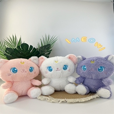 月亮猫可爱精品毛绒玩具八寸小猫娃娃机公仔玩偶八寸玩具