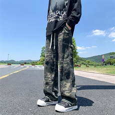 2024秋季休闲迷彩裤高街美式潮牌抖音工装裤kk383P50，男装工装外套，星座712