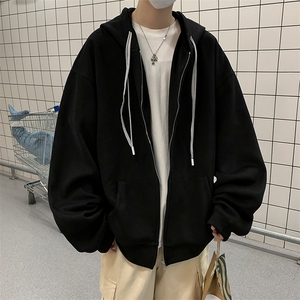A986-P52 春秋季潮流百搭连帽卫衣港风开衫夹克外套男士宽松上衣图片