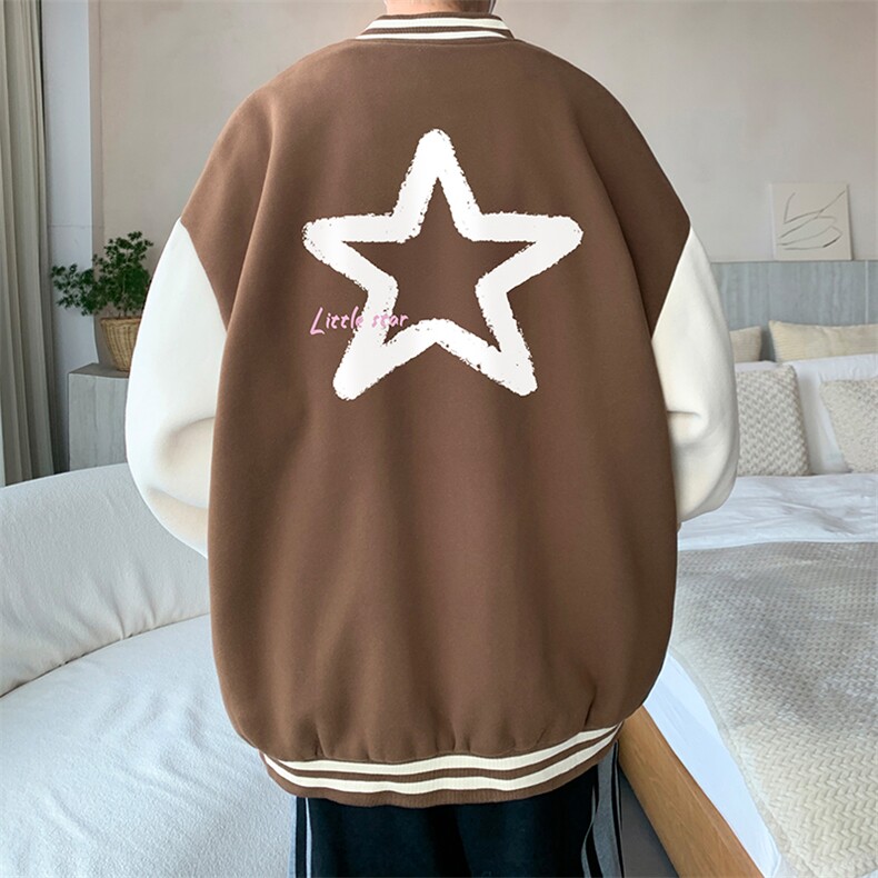摇粒绒棒球服男大码开衫卫衣男夹克BF86286-P65,男装夹克,电商A040