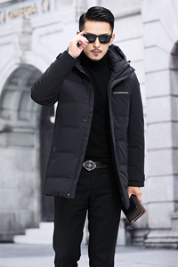 冬季新款羽绒服男士连帽羽绒休闲外套中长款男大衣KCN3031-5-P315图片