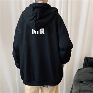 KS21253-P38 连帽开衫卫衣男运动外套大码班服图片