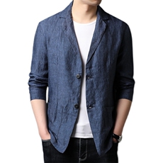 BB2753春夏薄款亚麻长袖西服单排扣小西装便服休闲修身外套P186，男装西服，电商B360