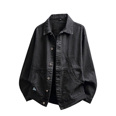 牛仔外套宽松大码简约休闲百搭潮流水洗牛仔衣夹克J7009-特价68，男装工装外套，电商A007