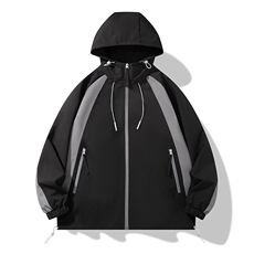 秋季宽松夹克男撞色冲锋衣外套DSA157B-JK7837-P68，男装夹克，电商A157B