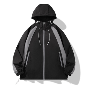 秋季宽松夹克男撞色冲锋衣外套DSA157B-JK7837-P68图片