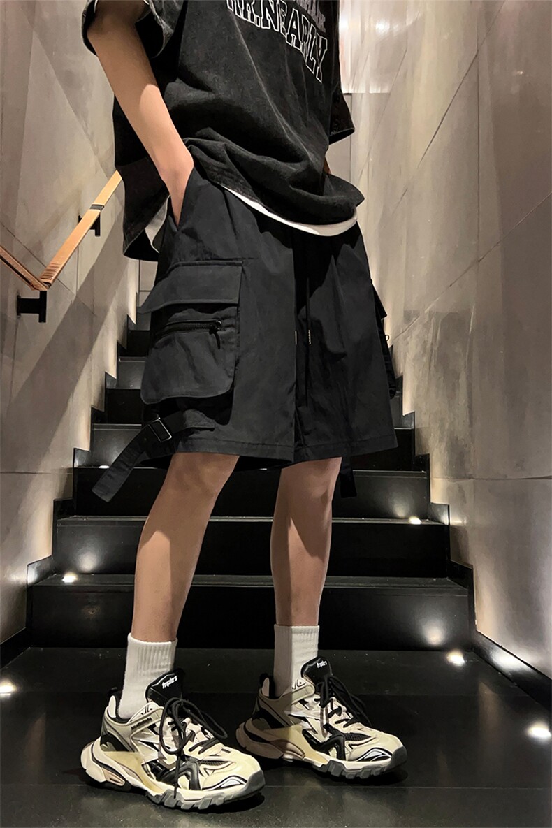X5476-TP40控价68青少年工装裤夏季重工短裤多口袋潮流五分裤,男装休闲裤,电商A102-1