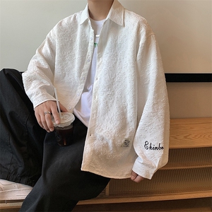 港风花型长袖衬衫男大码M-5XL情侣风长袖衬衣男CCS8734P45控图片