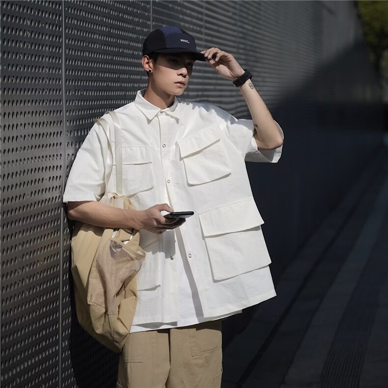 夏季男士短袖衬衫港仔休休闲衬衫CS086-P40,男装衬衫,星座308B-1