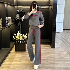 女春秋新款宽松减龄卫衣阔腿裤两件套，女装套装/套裙，江南
