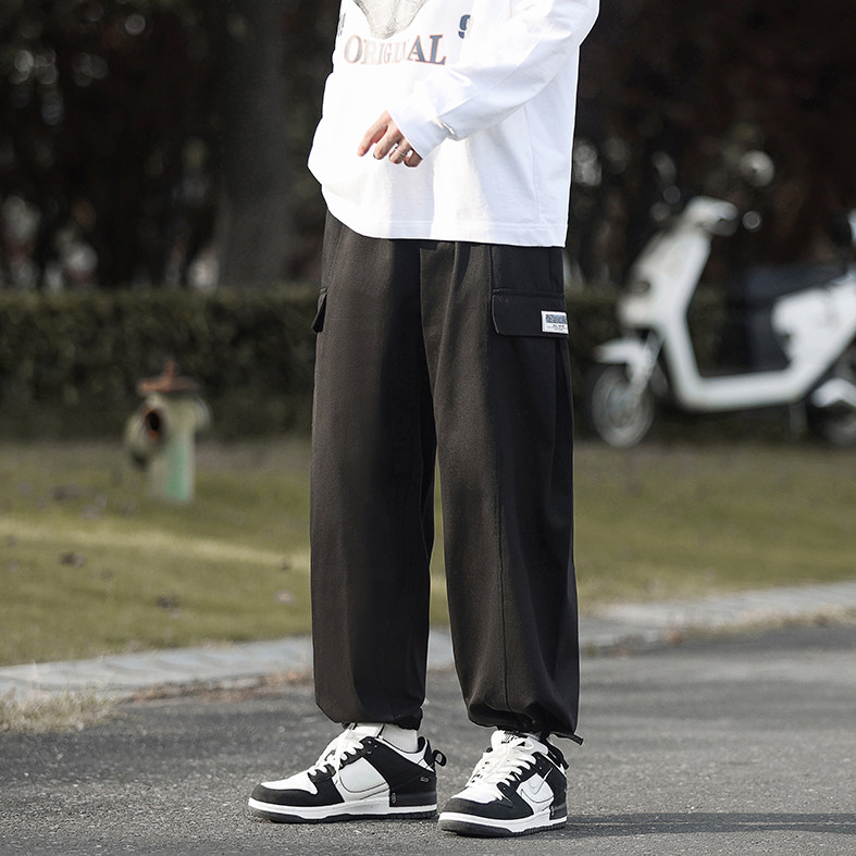 裤子男士秋季男裤工装裤休闲长裤男款束脚运动裤K0734-P35图片