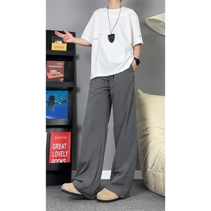 春季新品解构弯刀山本裤垂感阔腿休闲长裤男女 C7141-TP2548图片