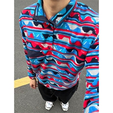 波浪蓝粉