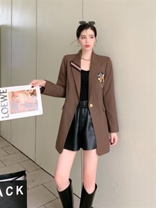 秋款西装,女装西装,竹吟