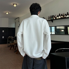 !2025秋冬新款男士重工刺绣翻领卫衣长袖打底衫WY21特P30，男装卫衣，电商B220