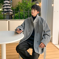 加棉加厚毛呢大衣短款风衣外套504-F23-P85控128(加棉P95控138)，男装毛呢大衣，星座504