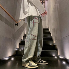 牛仔裤男春季潮大码休闲裤子高街N708P40，男装牛仔裤，星座1116-2