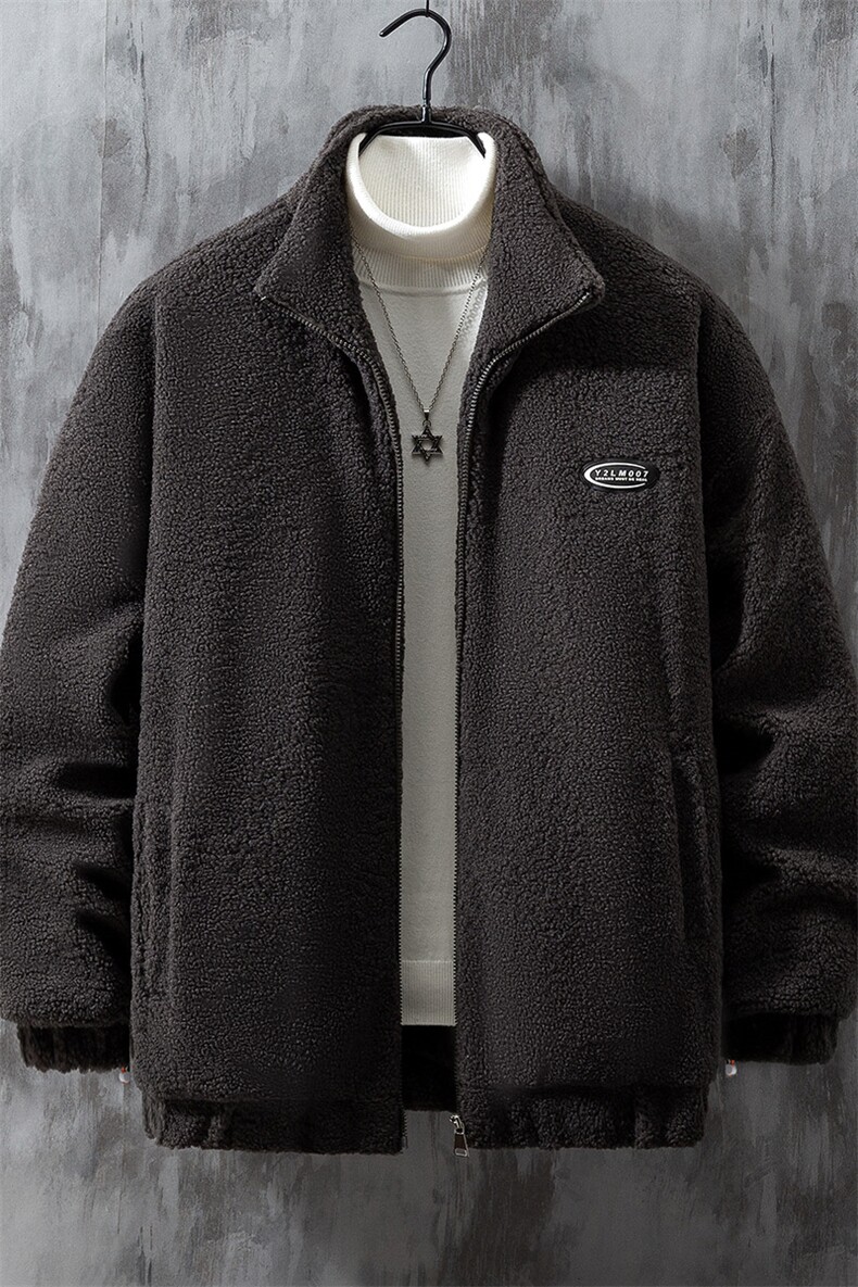 1灰墙挂拍冬季宽松百搭棉服男羊羔毛大码棉衣男外套8727P105控149,男装棉衣,星座226-2