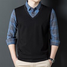 中年长袖t恤男士2023秋季新款商务休闲时尚卫衣男装宽松上衣，男装卫衣，电商B212（原钱塘6029）